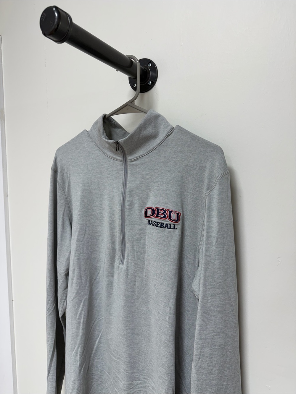 DBU Lululemon Baseball Men's Light Gray Quarter-Zip Pullover